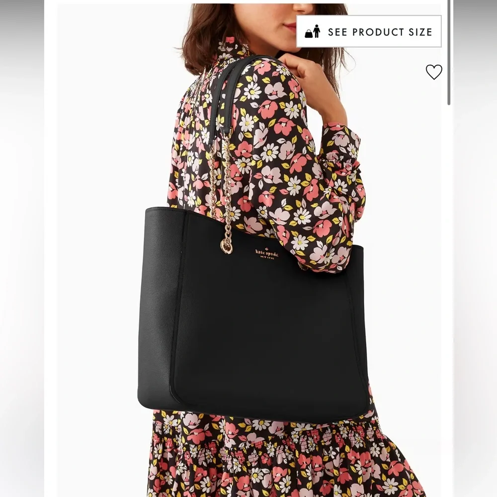 Kate Spade Infinite Large Triple Compartment Tote In Black